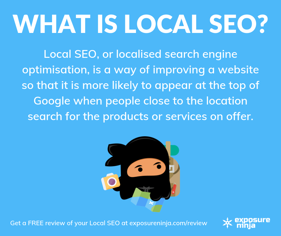Graphic with text explaining what Local SEO is
