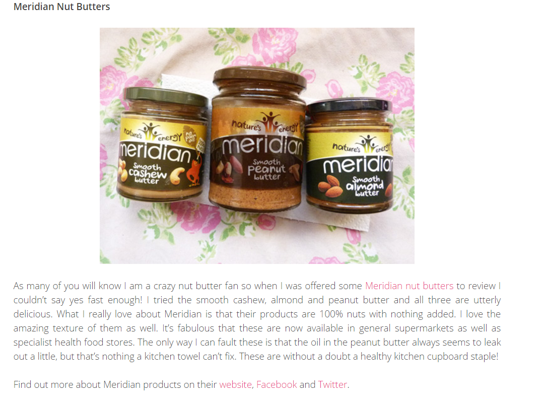 review of meridian products - screenshot