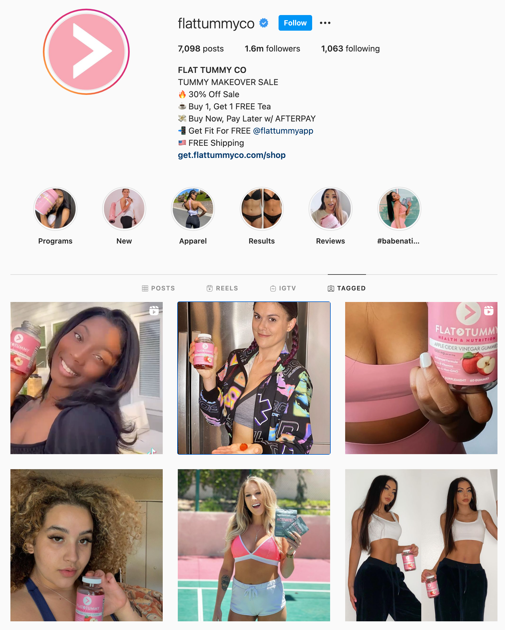 Flat Tummy Co Influencer Marketing