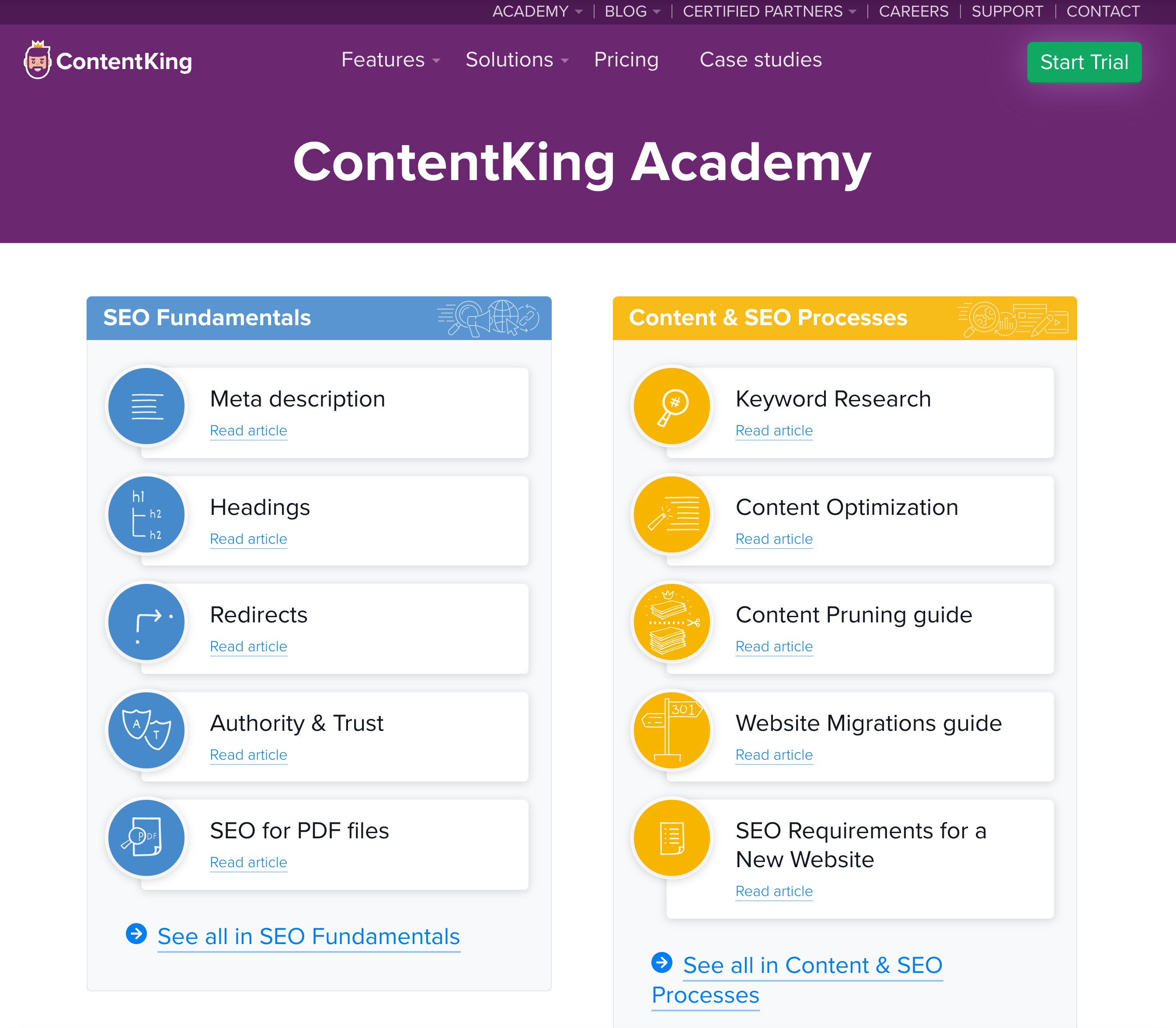 ContentKing Academy
