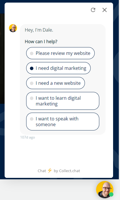 Screenshot of the Exposure Ninja chatbot