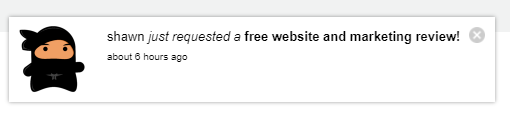 Screenshot of the "last bought" widget on the Exposure Ninja website