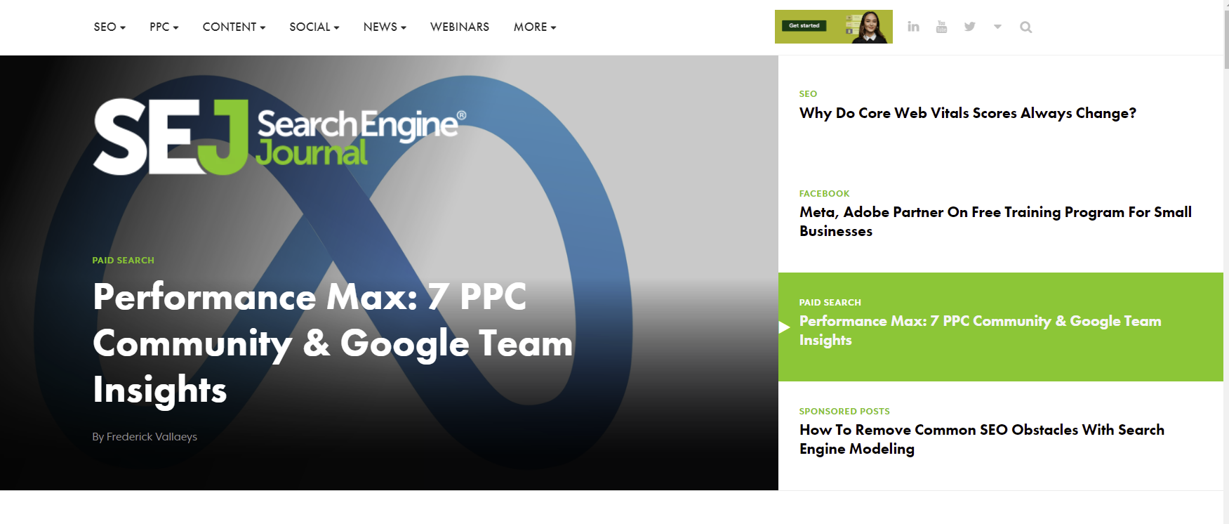 Screenshot of Search Engine Journal