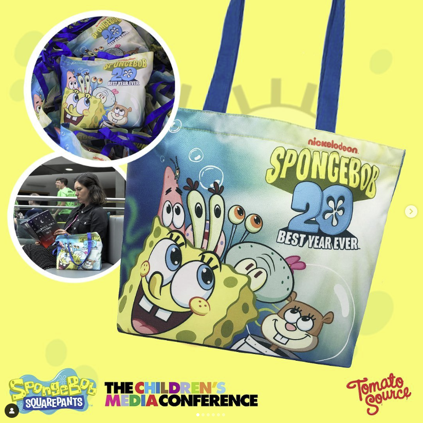 Photo of a SpongeBob tote bag