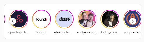 Screenshot of Instagram Stories