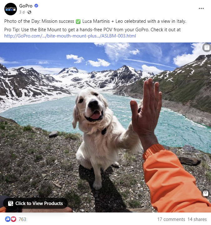 Screenshot of a Facebook post