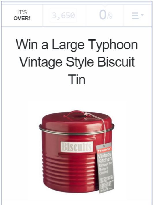 giveaway online NuCasa Biscuit Tin Giveaway Widget