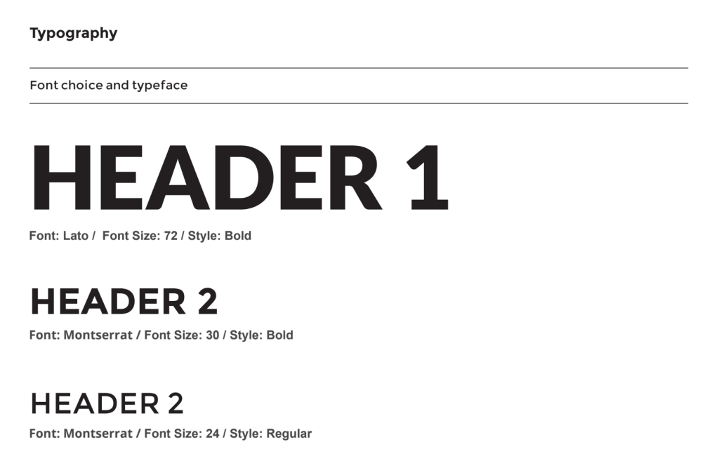Example of Exposure Ninja's typography sizes and styles.