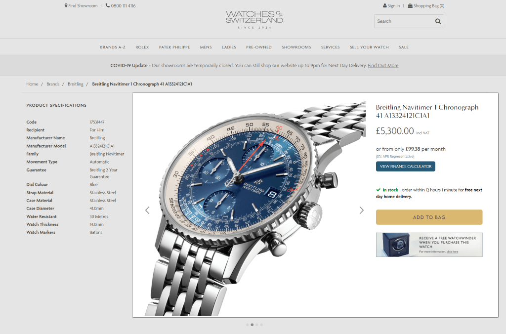 Screenshot of a large product photo