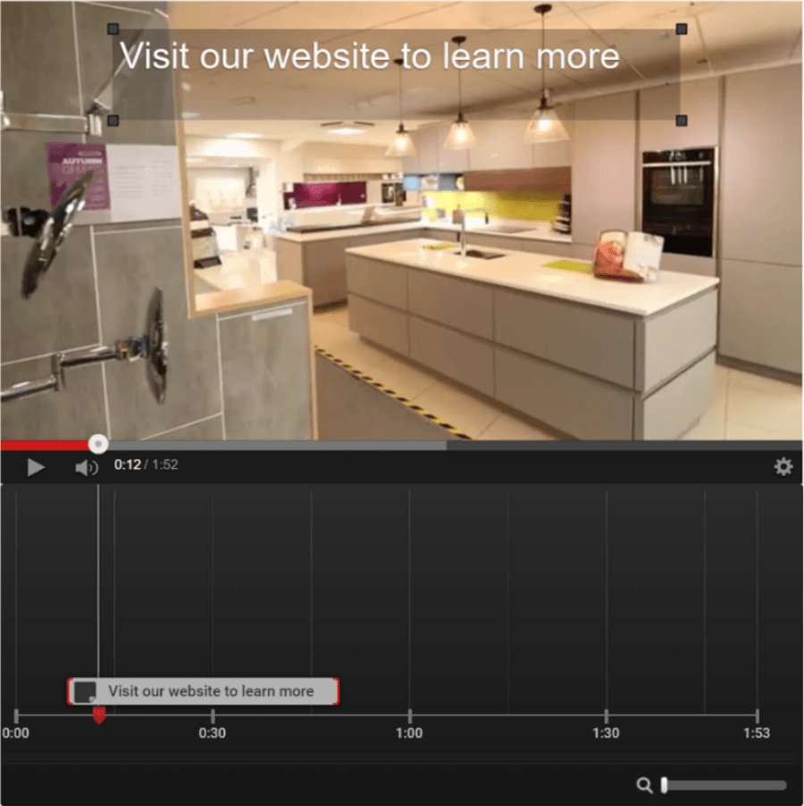 YouTube annotation An example of annotation in YouTube optimisation