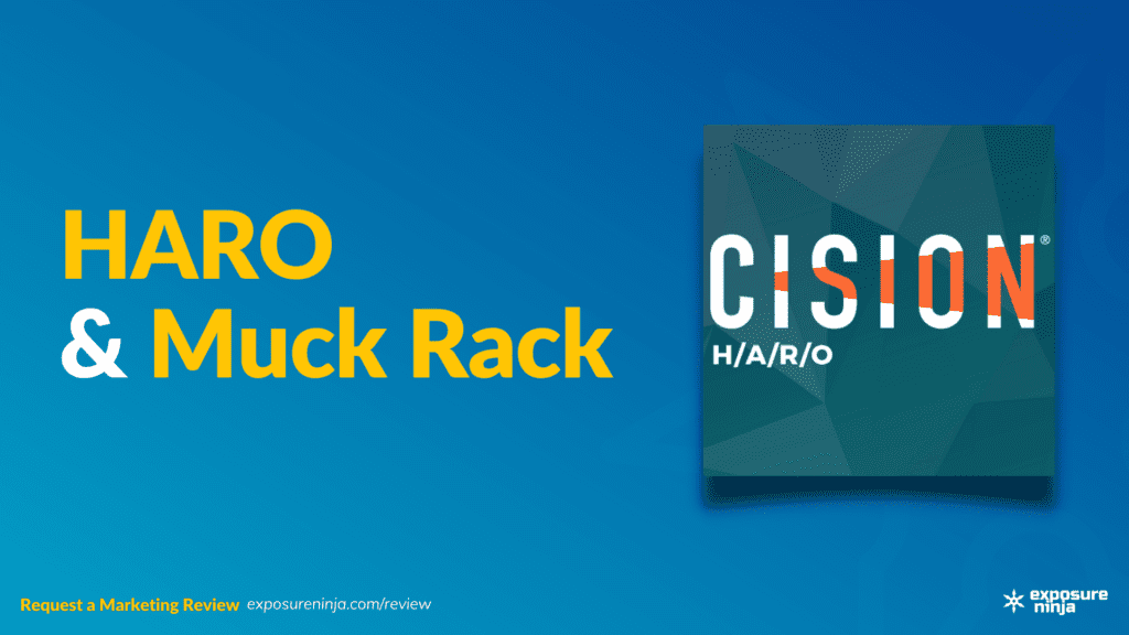 Image with the text, "HARO and Muck Rack".