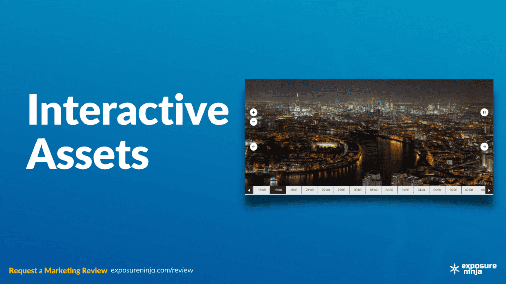Image with the text, "Interactive Assets".