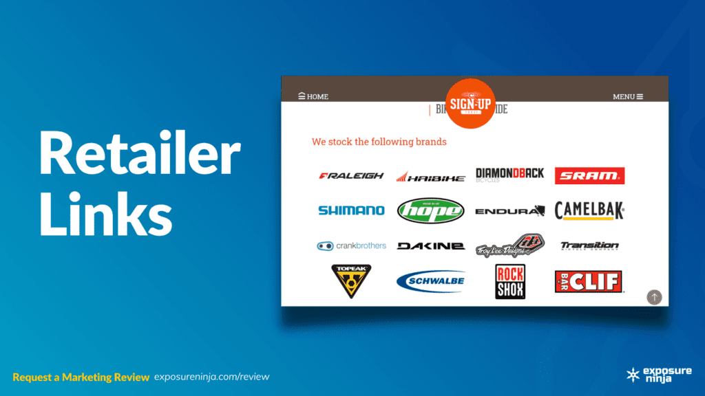 Image with the text, "Retailer Links".