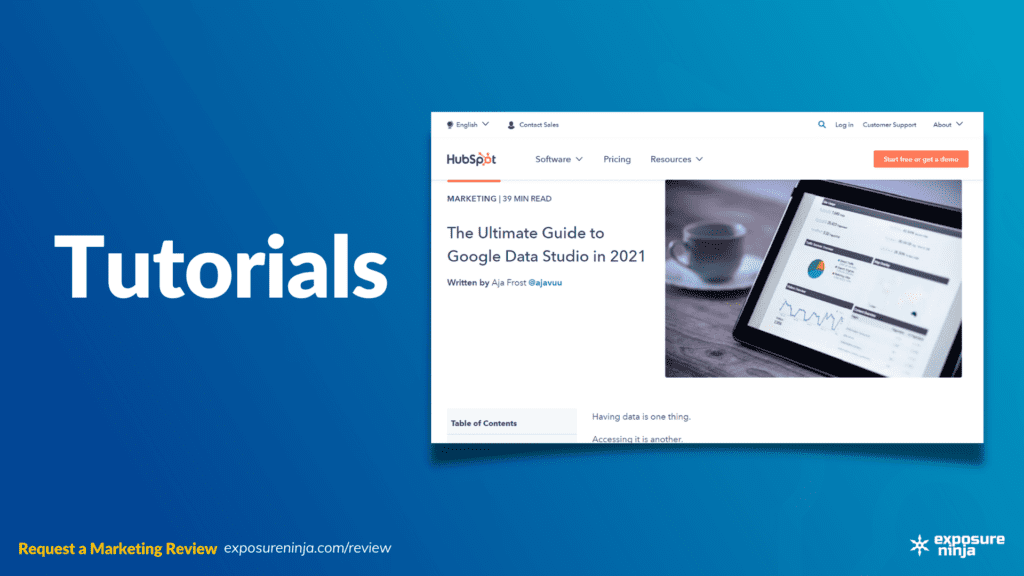 Image with the text, "Tutorials".