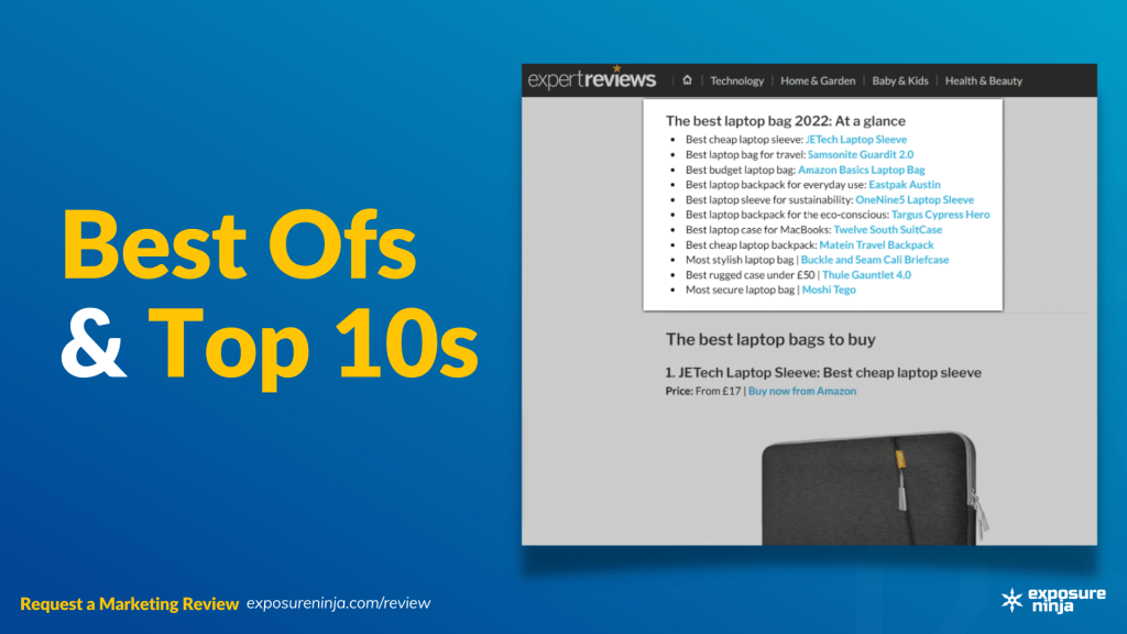 Image with the text, "Best Ofs and Top 10s".