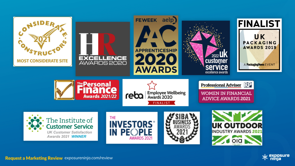 Examples of industry awards.
