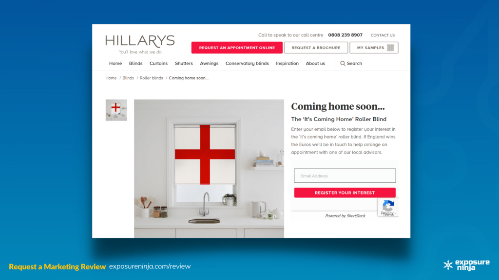 Screenshot of a fake product created for PR.