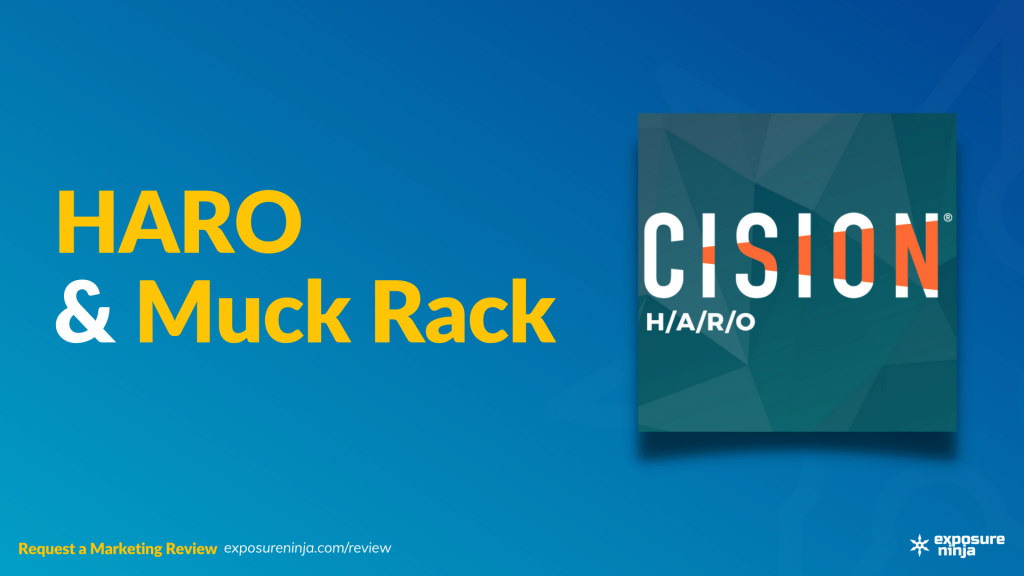 Image with the text, "HARO and Muck Rack".