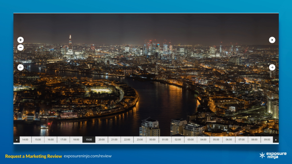 Screenshot of the 24 Hours London interactive asset.