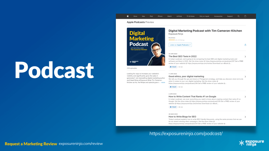 Image with the text, "Podcast".