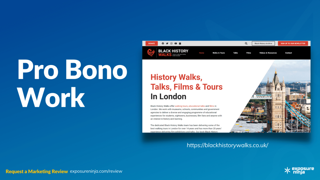 Image with the text, "Pro Bono Work".