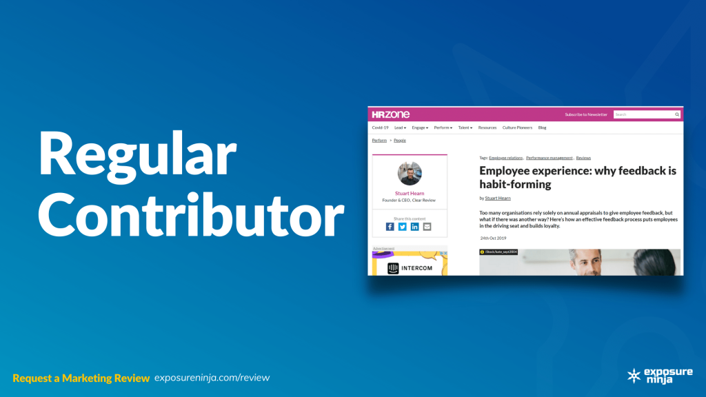 Image with the text, "Regular Contributor".