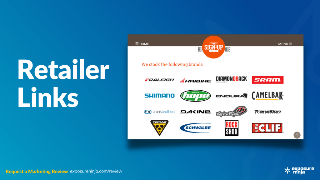 Image with the text, "Retailer Links".