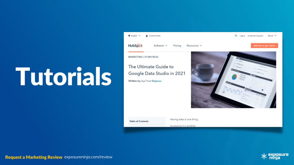 Image with the text, "Tutorials".