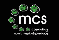 MCS Cleaning Logo Black Backdrop