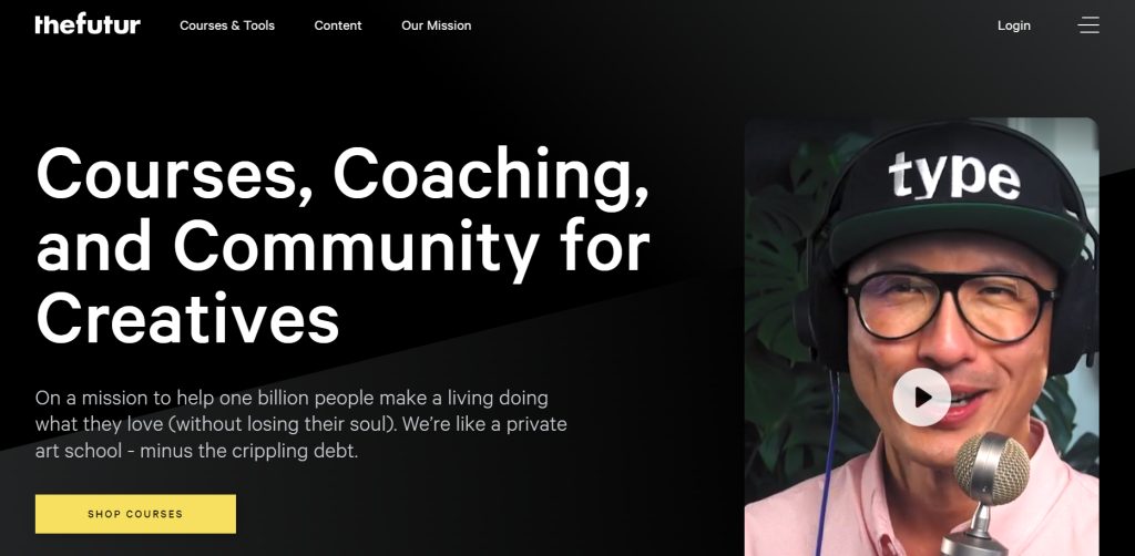 Screenshot of The Futur's Website