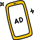 ad on a phone drawing