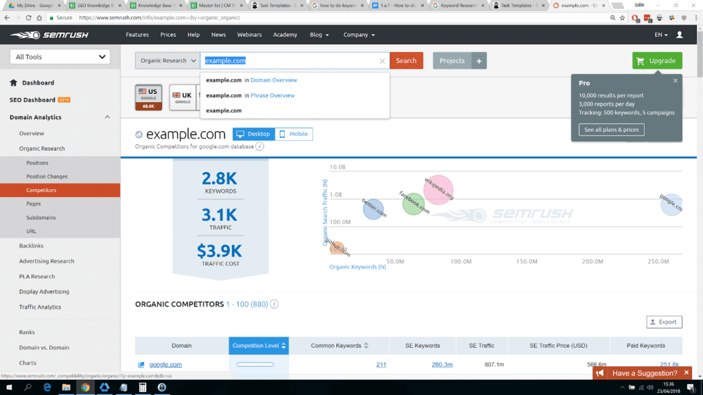 Screenshot of Competitor