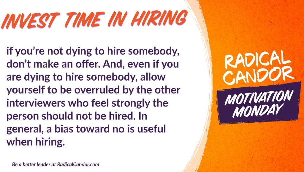 Graphic highlighting that you shouldn't hire unless you're dying to