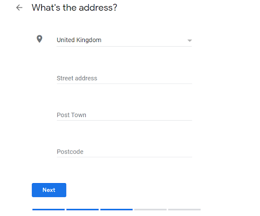 business address entry gmb