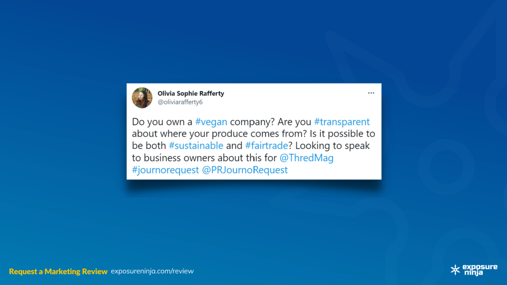 Example of a Journorequest