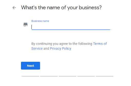 business name entry in google my business