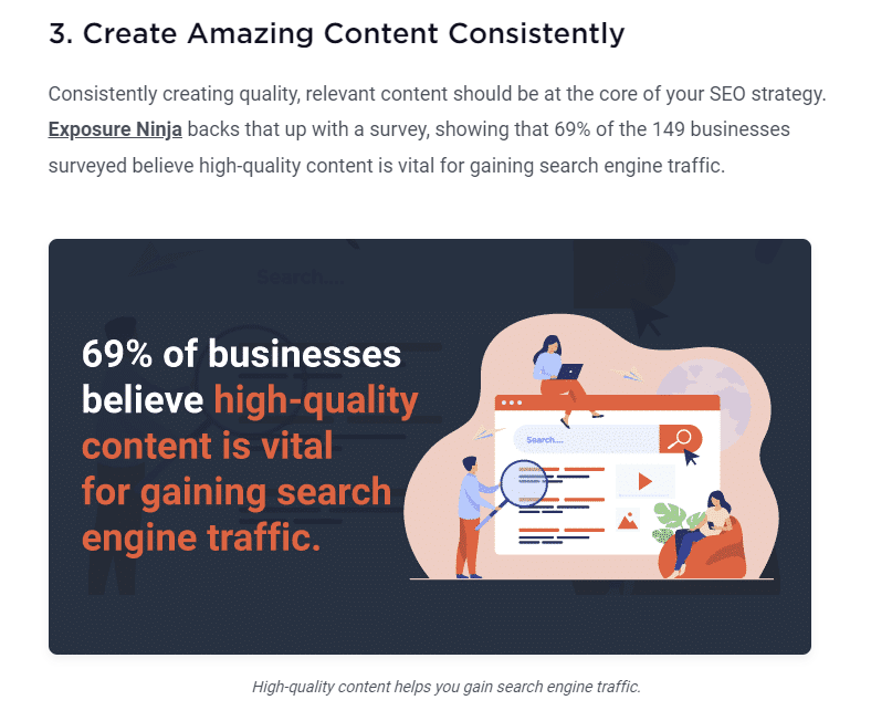 Screenshot of a link to Exposure Ninja in a blog