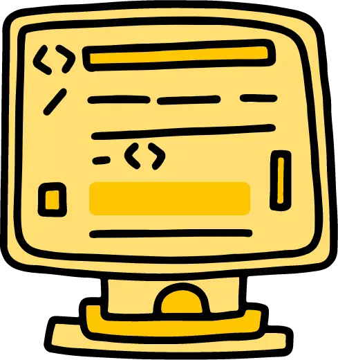 drawing of a computer screen