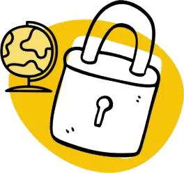 Padlock and globe