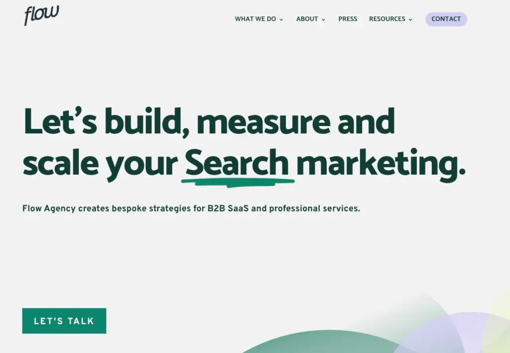 Flow Agency homepage