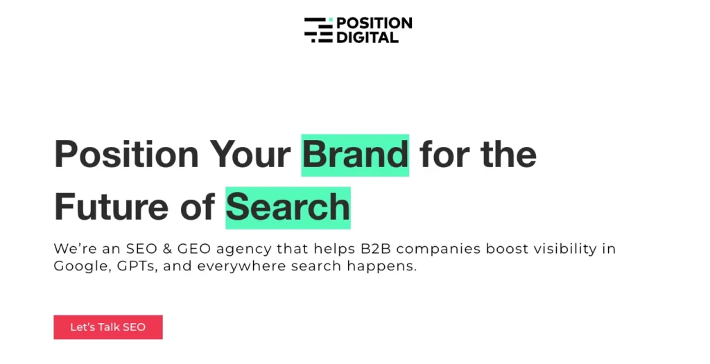 Position Digital Homepage