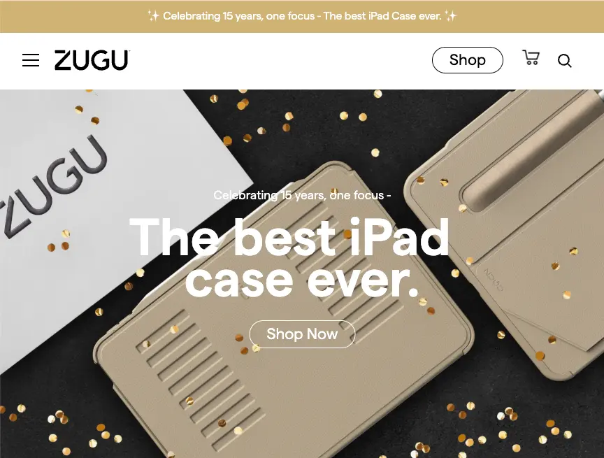 ZUGU iPad Home Page