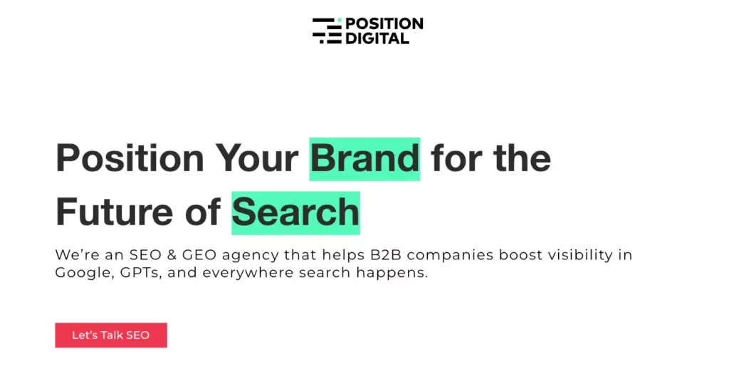 Position Digital Homepage