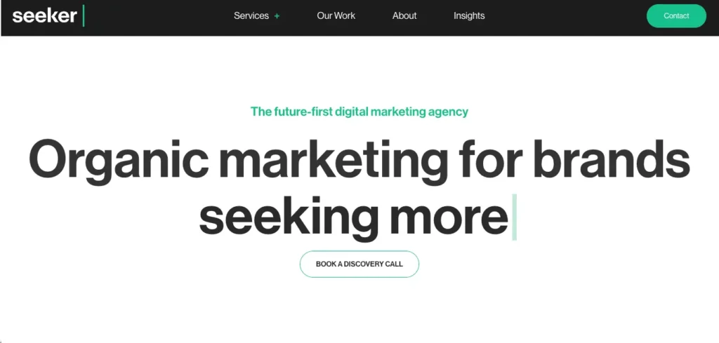 Seeker Digital Homepage