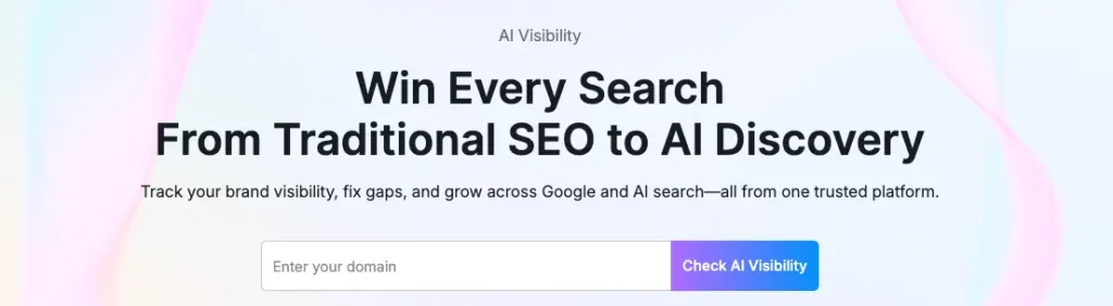 Semrush AI Visibility Toolkit Homepage