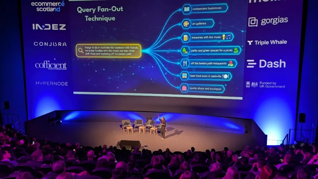 Charlie Marchant Explaining Query Fan Out at Ecommerce Scotland