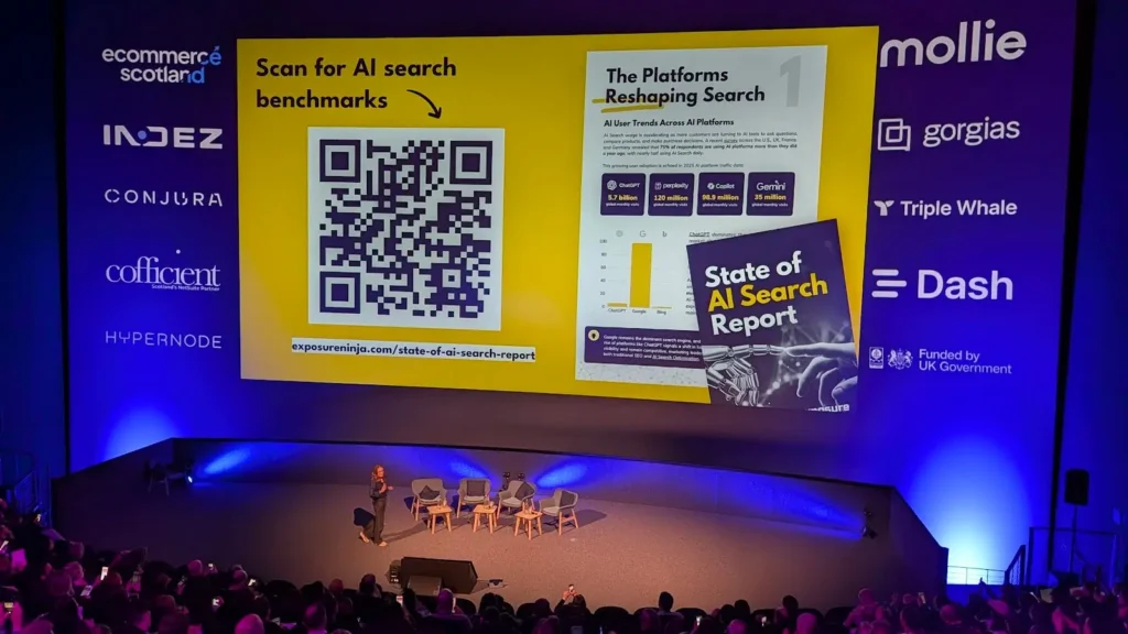 State of AI Search Report QR at Ecommerce Scotland