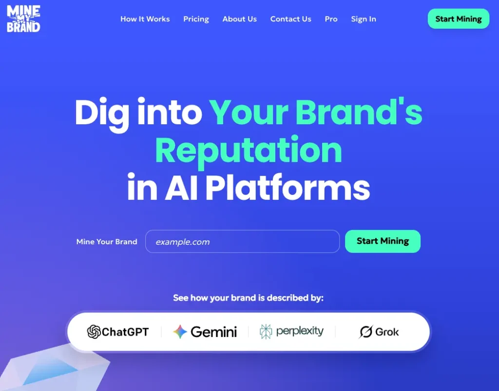 Mine My Brand AI Search Tracking Tool