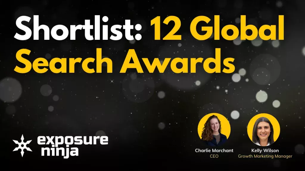 Exposure Ninja Shortlisted for 12 Global Search Awards 2026