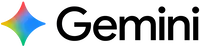 Gemini logo featuring a colorful, four-pointed star icon next to bold black text.